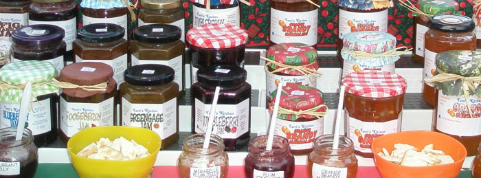 Food stall selling homemade jam