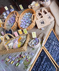 Soaps and candles stall